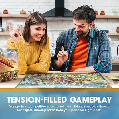 First In Flight: MENSA Award Winning Board Game About Historical Aviation - Strategy Board Game for Teens Adults and Heavy Gamers - A Flight-Themed Adventure Card Game for Airplane Enthusiasts