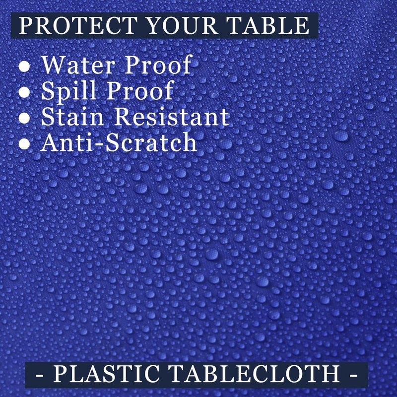odibo Royal Blue Tablecloths Plastic 2 Pack Dark Blue Disposable Table Covers 54" x 108" Sapphire Blue Table Cloths for Parties Birthdays Weddings Holiday Banquet Fits up to 8 Foot Rectangle Tables