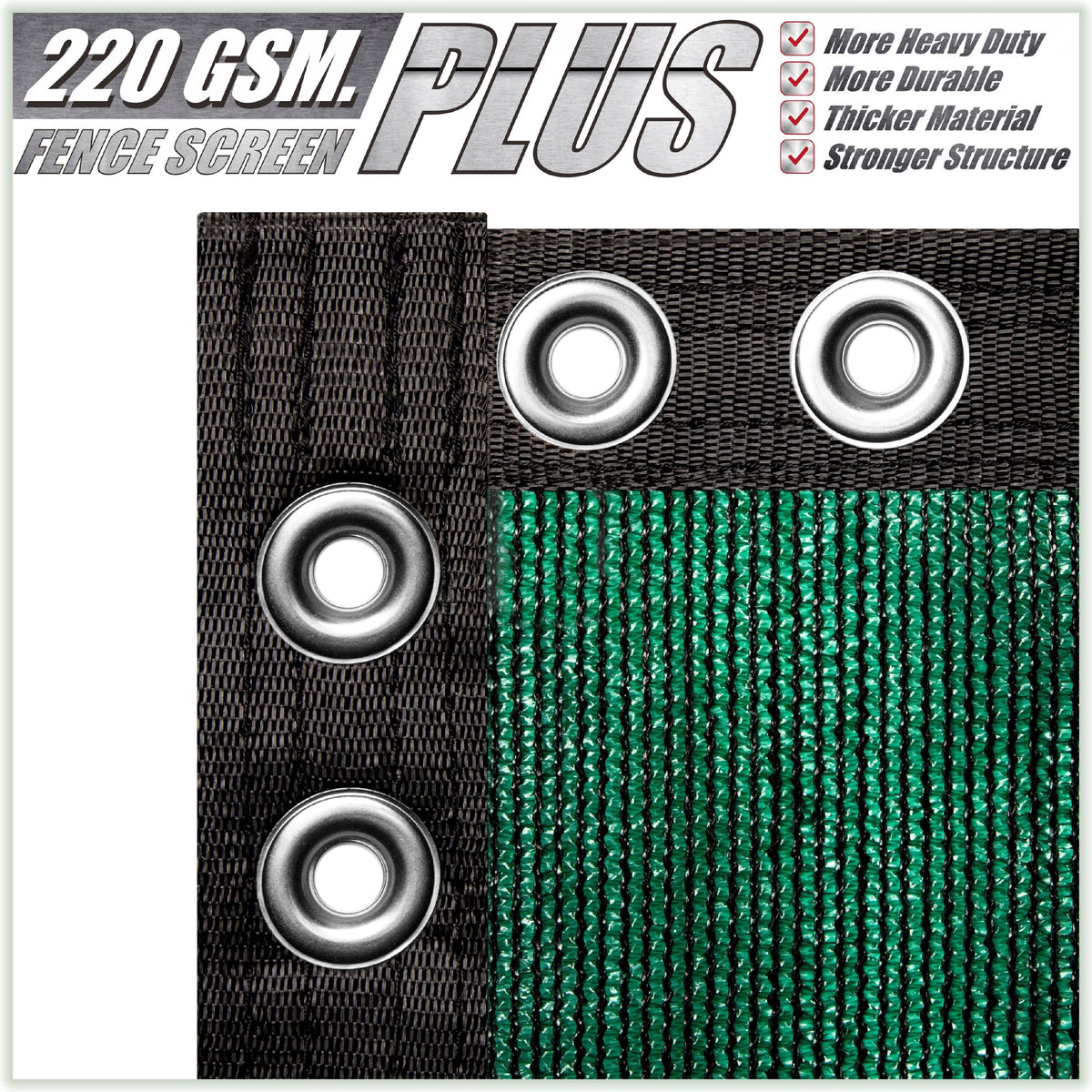 ColourTree Plus Fence Privacy Screen Mesh Cover, Commercial Grade 220 GSM,Heavy Duty Perfect for Outdoor Back Yard