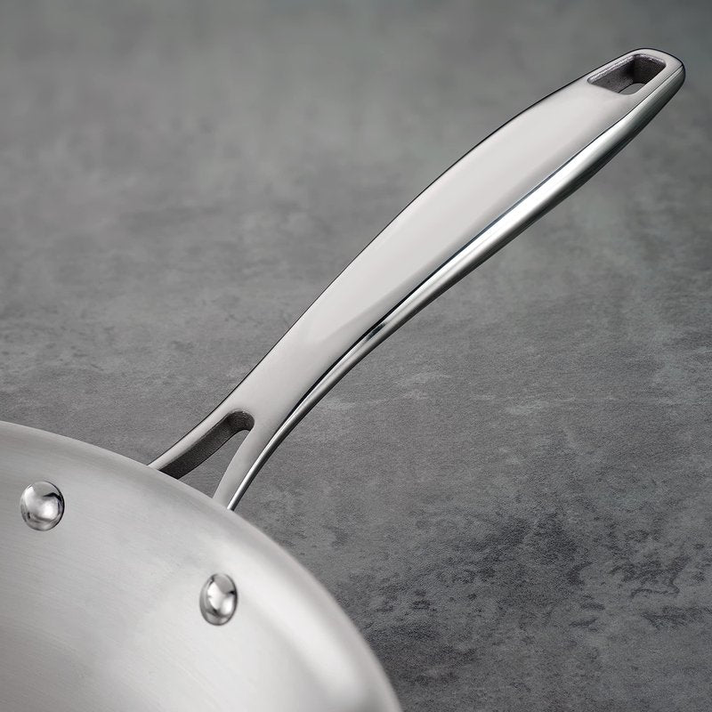 Tramontina Signature Tri-Ply Clad Stainless Steel 10-Inch Frying Pan, Induction-Ready Skillet, Dishwasher-Safe, NSF-Certified, Made in Brazil