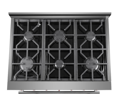 NXR SC3611 36" 5.5 cu.ft. Pro-Style Natural Gas Range with Convection Oven, Stainless Steel