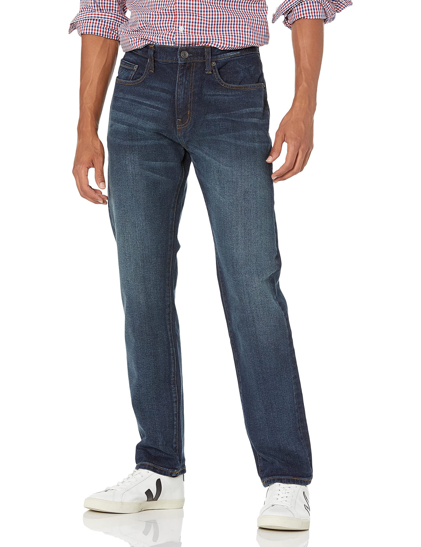 Amazon Essentials Men's Athletic-Fit Stretch Jeans - Dark Wash, 34W x 30L