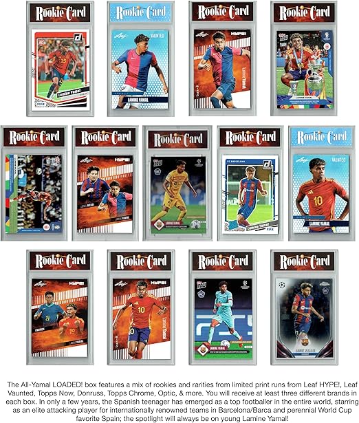 LOADED! All Lamine Yamal Soccer Collector's Box: 4 Certified Mint+ Rookie Cards - Leaf HYPE Leaf Vaunted and more - Barcelona/Spain