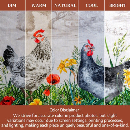Maison d' Hermine Table Cloth Rectangle Table 100% Cotton 70 x 90 Inches Tablecloth Reusable Decorative for Dining Kitchen Room Farmhouse Home Gifts for Mothers Day Spring Summer - Basse Cour