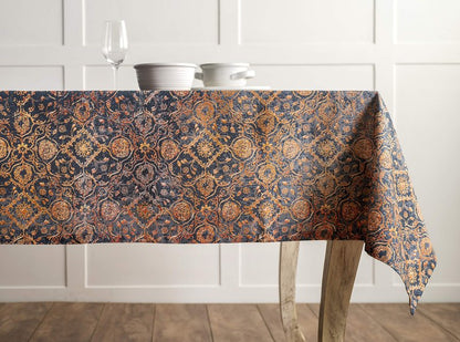 Maison d' Hermine Table Cloth Rectangle Table 100% Cotton 60 x 108 Inches Fall Tablecloth Reusable Everyday Use for Thanksgiving Christmas Decorations Dining Farmhouse Party (Imperfection)