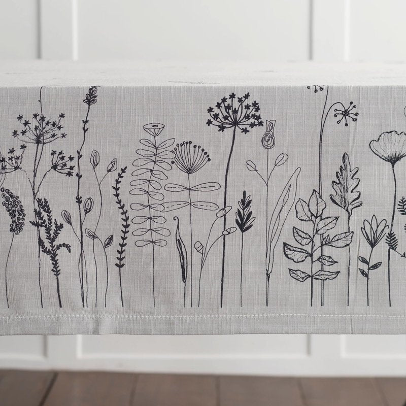 Maison d' Hermine Table Cloth Rectangle Table 100% Cotton 60 x 120 Inches Tablecloth Reusable Decorative for Dining Kitchen Room Farmhouse Home Gifts for Mothers Day Spring Summer - Flore