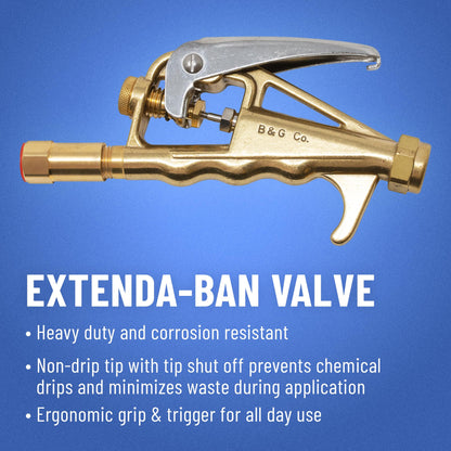 B&G - AccuSpray Elite Compact Sprayer (24000100) - 16 oz Stainless Steel Tank – Extenda-Ban Valve - 4-Way Crack & Crevice Tip – Includes Belt Holster – Adjustable Brass Nozzel – Multipurpose Spray