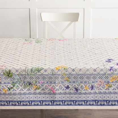 Maison d' Hermine Table Cloth Rectangle Table 100% Cotton 70 x 108 Inches Tablecloth Reusable Decorative for Dining Kitchen Room Farmhouse Home Gifts for Mothers Day Spring Summer - Faience
