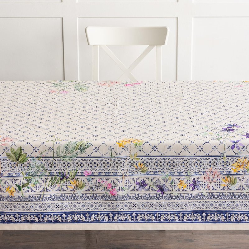 Maison d' Hermine Table Cloth Rectangle Table 100% Cotton 60 x 90 Inches Tablecloth Reusable Decorative for Dining Kitchen Room Farmhouse Home Gifts for Mothers Day Spring Summer - Faience