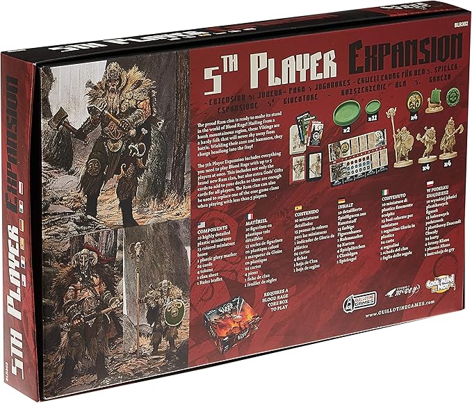 Blood Rage 5th Player Board Game EXPANSION | Strategy Game | Viking Battle Game | Tabletop Miniatures Game for Adults and Teens | Ages 14+ | 2-4 Players | Average Playtime 60-90 Minutes | Made by CMON