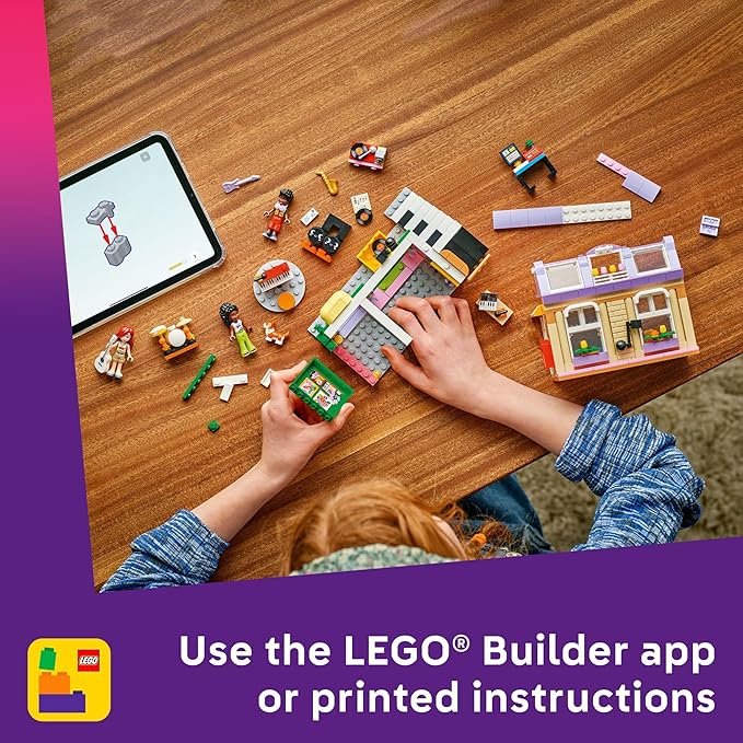 LEGO Friends Music Store &amp Apartment Building Set - Interactive Storytelling Playset for Girls &amp Boys Ages 7+ - Includes Marimba The Corgi Toy - Gift Idea for Birthdays and Music Lovers - 426