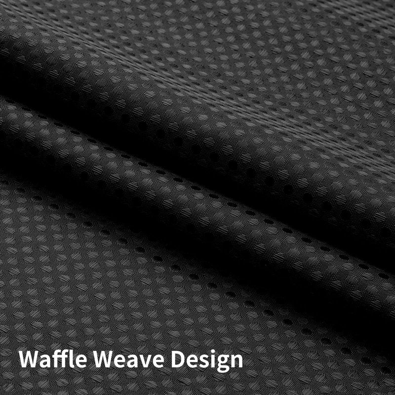 Colorful Star No Hook Waffle Shower Curtain with Snap in Fabric, Waterproof Shower Curtains with See Through Top Window, Hotel Luxury Heavy Duty Bathroom Curtain and Liner Set, 72'' x 75'', Black