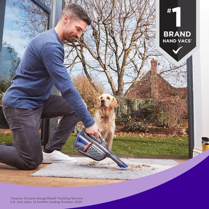 BLACK+DECKER Dustbuster Furbuster Pet Hair Vacuum - Cordless Handheld with Motorized Brush, Powerful Suction
