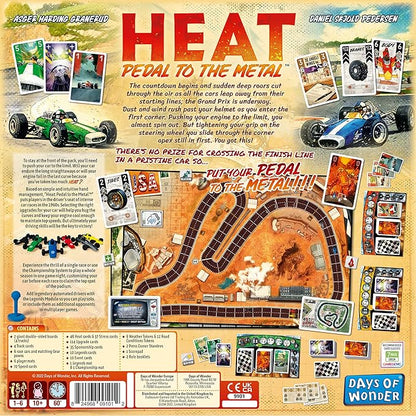 Asmodee HEAT: Pedal to the Metal Board Game - Intense Car Racing and Strategy Game Fun Family Game for Kids and Adults Ages 10+ 1-4 Players 60 Minute Playtime