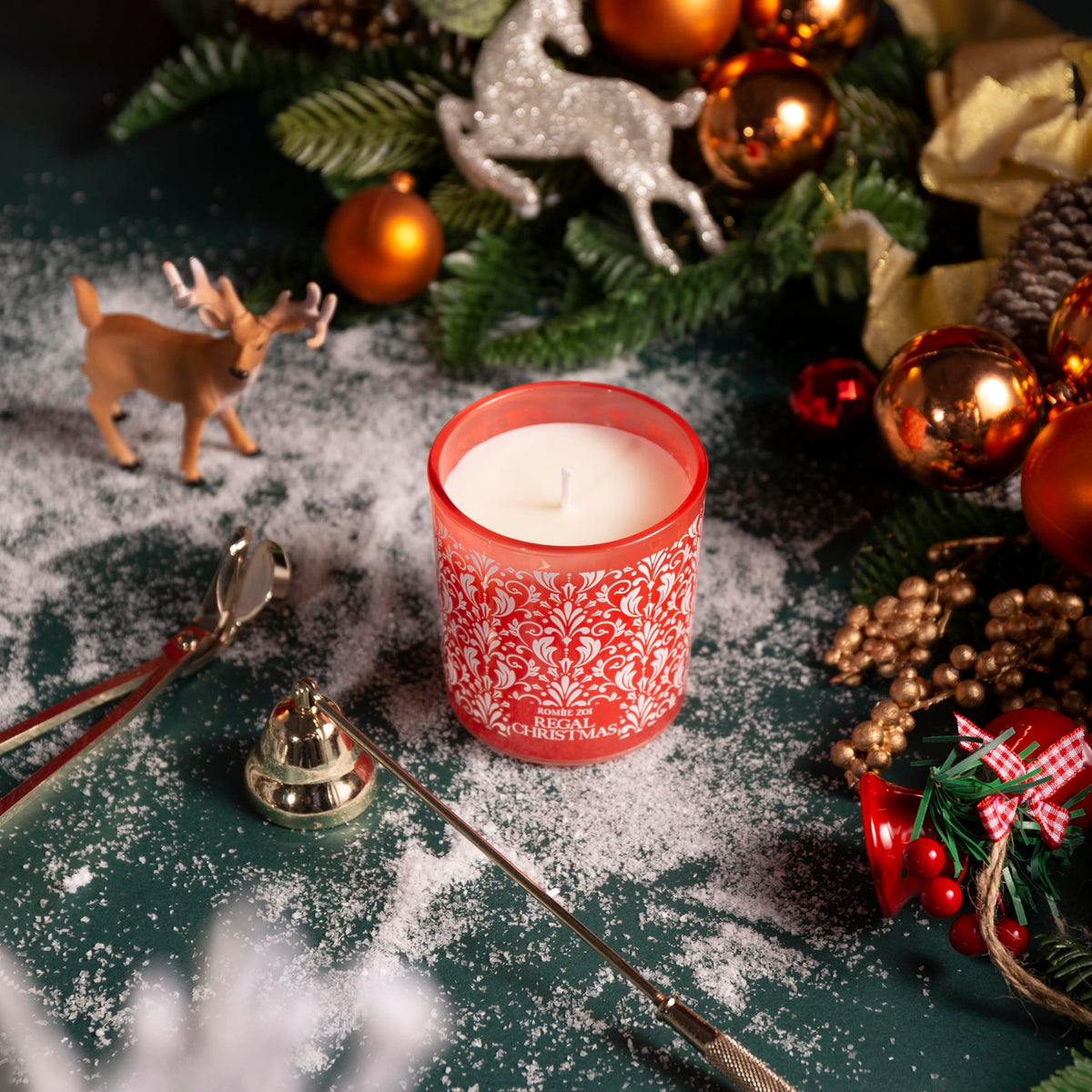 ROMIIE ZOI Christmas Scented Jar Candle - 6oz Soy Wax Candle - Infused with Floral Aroma - with Beautiful Keepsake Box Special for Holiday Gifts