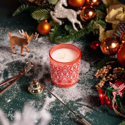 ROMIIE ZOI Christmas Scented Jar Candle - 6oz Soy Wax Candle - Infused with Floral Aroma - with Beautiful Keepsake Box Special for Holiday Gifts
