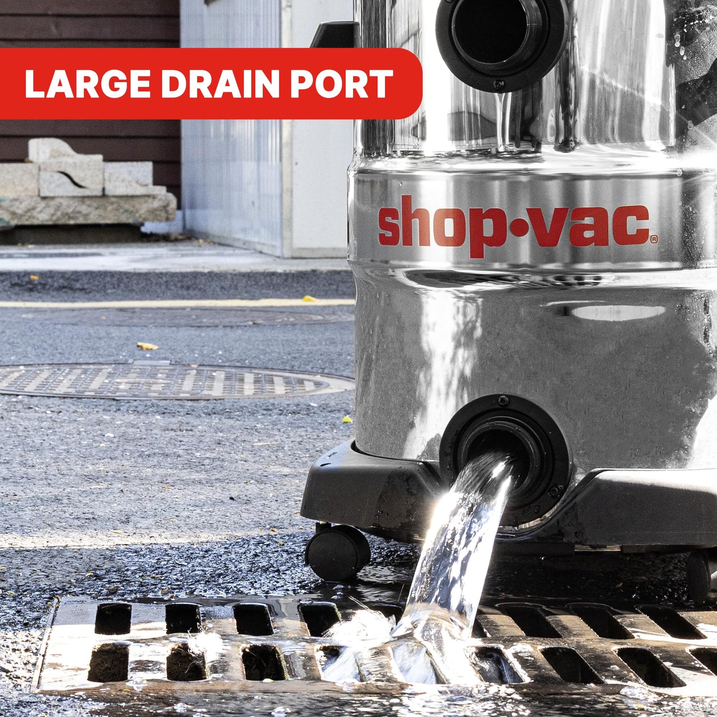 Shop-Vac 5989505 12 Gallon Wet/Dry Vacuum, 5.5 Peak HP, SVX2 Motor, Stainless Steel Tank, 2.5 Inch Diameter x 8 Ft Hose, 20 Ft Cord, Blower Feature with Accessories