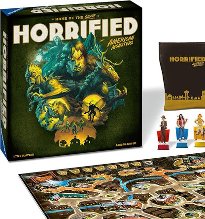 Ravensburger Horrified Games - American Monsters - Strategy Board Game - Boost Critical Thinking &amp Teamwork - Cooperative Gameplay - Unique Monster Challenges - 1 to 5 Players - Adults &amp Kids