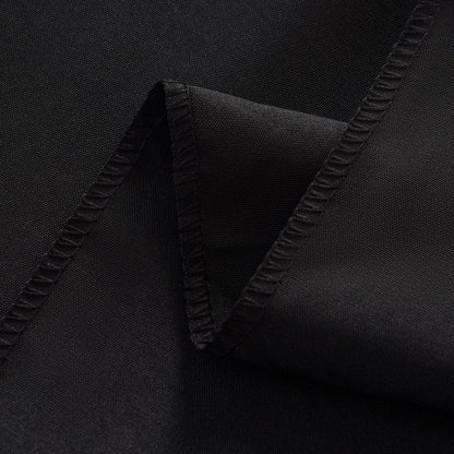 ZarzaaSik 2-Pack 90x132 inch Black Table Cloths, Solid Stain and Wrinkle Resistant Oblong Tablecloth, Premium Plain Weave Polyester Fabric Rectangle Table Linen Covers for Hotel, Wedding