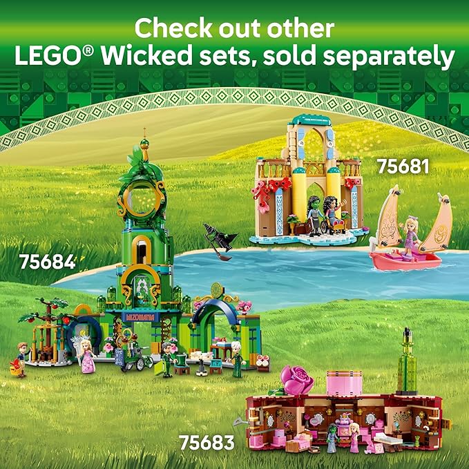 LEGO Wicked Elphaba &amp Glinda Figures Building Toys - Wicked Toys for Kids Girls &amp Boys Age 10+ - Buildable Wicked Dolls - Birthday Gift Idea - 75682
