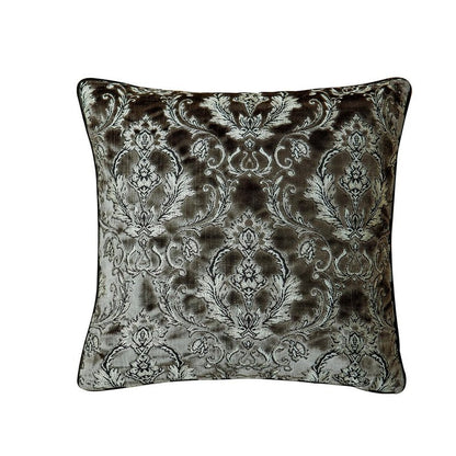 Damask Throw Pillow Covers Cases Soft Cut Velvet Design Pillow Cover Elegant Luxurious Gray Decorative Cushion Covers for Living Room Couch Bed Sofa Chair Home Decor Decorations 24x24inch 1piece