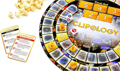 Clipology Game - The Premier Streaming Board Game Featuring Real Clips From The World's Best Movies &amp TV Shows | Movie Trivia Game