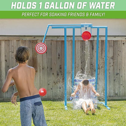 GoSports Splash Tower Water Dunk Game - Water Soaking Dunk Tank for Kids &amp Adults