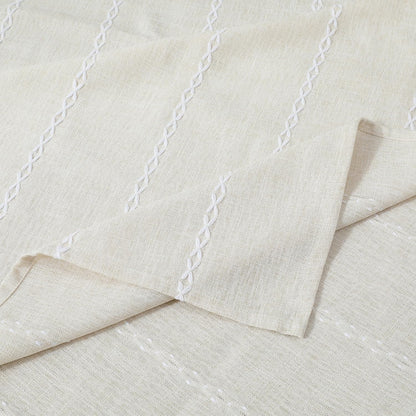 Chassic 60 x 60 inches Farmhouse Style Linen tablecloths, Wrinkle Resistant Washable Dining Room Table Cloths for Square Tables - Beige