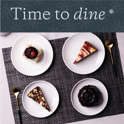 Vikko Dessert Plates Ceramic, Set of 6 Small White Plates, Ceramic Salad Plates Set, Stackable 7 Inch Round Appetizer Plates, Dishwasher Safe, Bead and Butter Plates, Durable Plates for All Occasions