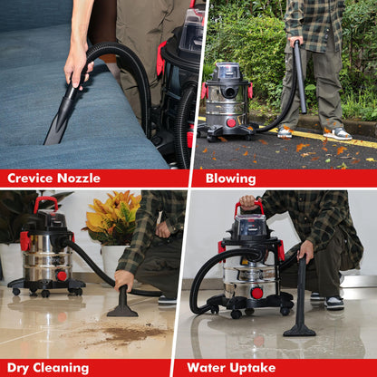 Shop-Vac 20V Wet/Dry Cordless Vacuum, 5 Gallon, 4.7 Peak HP, 10kPa Strong Suction & Blower, Portable Shop Vacuum, 4.0A Battery Powered for Car, Home and Garage
