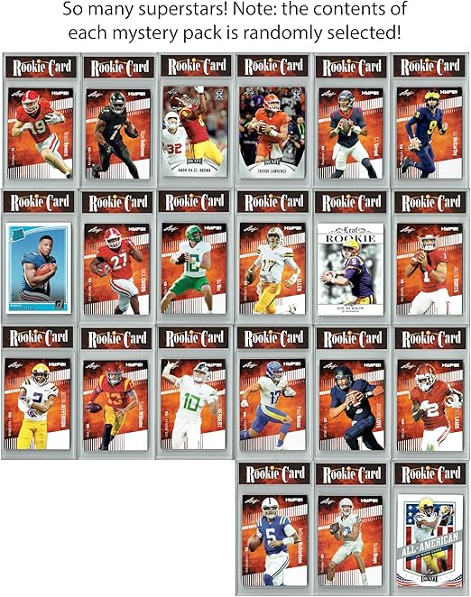 Football Certified Mint 3-Card Mystery Pack featuring Top Draft Picks All-Pros Rookies of the Year &amp MVPs