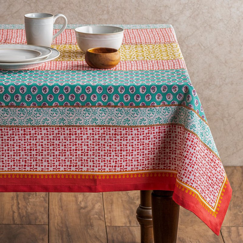 Maison d' Hermine Table Cloth Rectangle Table 100% Cotton 60 x 108 Inches Tablecloth Reusable Decorative for Dining Kitchen Room Farmhouse Home Gifts for Mothers Day Spring Summer - Provence