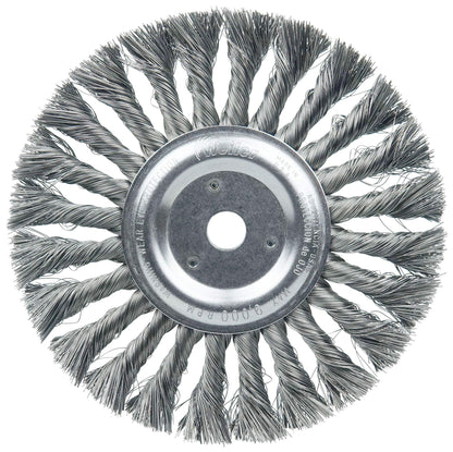 Weiler 08835 7" Standard Twist Knot Wire Wheel, .014" Steel Fill, 5/8" Arbor Hole, Made in the USA (Pack of 2)