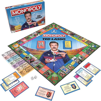 Monopoly Ted Lasso | Officially Licensed Board Collectible Board Game | Play as Believe Sign Goldfish Tea up Ted’s Visor and More | Based On Popular Comedy Series