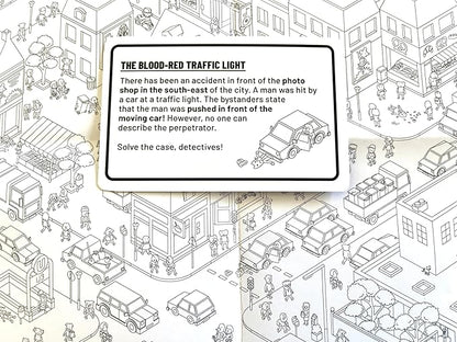 MicroMacro: Crime City - All in | Murder Mystery and Detective Game | 16 Search and Find Detective Cases | Cooperative Board Games for Teens and Adults | Ages 12+ | 1-4 Players | 15-45 min
