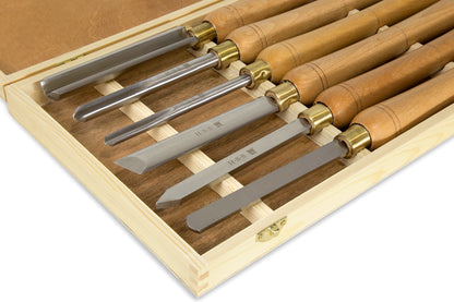 WEN 34035 6-Amp 14-Inch by 20-Inch Variable Speed Benchtop Wood Lathe & CH11 6-Piece Artisan Chisel Set with 6-Inch High-Speed Steel Blades