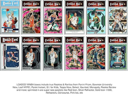 LOADED! Womens Basketball Collector's Box: 4 Certified Mint+ Rookie Cards &amp Rarities - Caitlin Clark Angel Reese A'ja Wilson Sabrina Ionescu Kelsey Plum and more