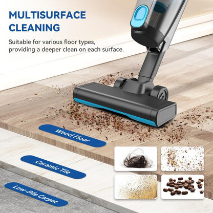 Vazone R6X Corded Stick Vacuum Cleaners for Home, 20Kpa Powerful Suction Stick Vacuum with 16Ft Cord, 2 in 1 Lightweight Handheld Vacuum Cleaner for Hardwood Floor Pet Hair