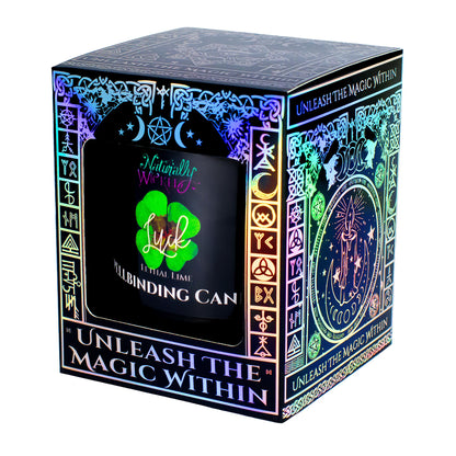 Naturally Wicked Spellbinding Luck Candle with Crystal, Wood Wick & Gift Box