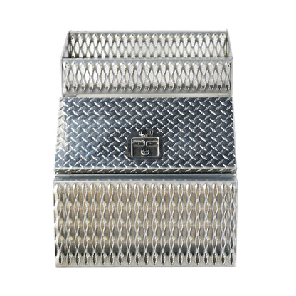 TBOZZ Heavy Duty Aluminum 24inch Semi Truck Side Storage Saddle Step Box / 24" L x 25" W x 28" H