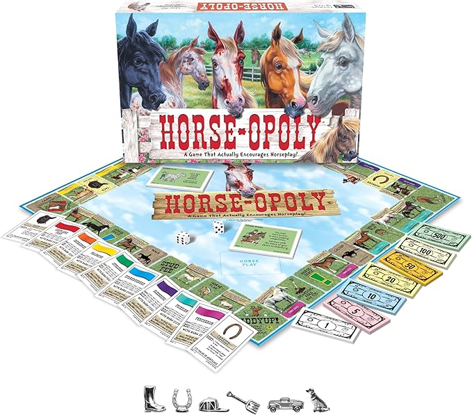 Late for the Sky Horse-Opoly Board Game for Families &amp Kids Property Trading Strategy 2-6 Players Ages 8+ Educational Horse Breeds Fast Play Party Fun