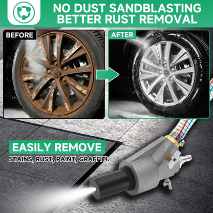 Tool Daily Pressure Washer Sandblasting Kit, Wet Sand Blaster for Pressure Washer with 18 FT Suction Hose, 1/4” Quick Connect, 5000 PSI
