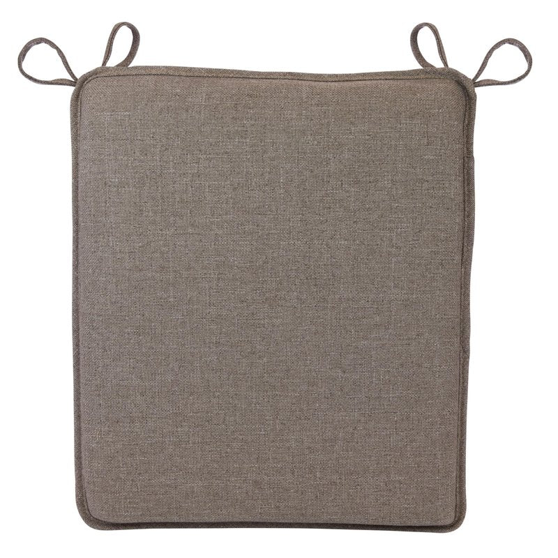Klear Vu Porch Rocking Chair Cushion Set for Indoor and Outdoor Use, Assembled in The USA, Easy to Clean Stylish Seat and Back Pads with Fabric Ties, 20" x 17" x 2", Solid Tan