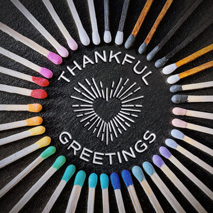 2" Artisan Black Tip Matches | 100 Bold Black Tip Safety Matchsticks with Strikers by Thankful Greetings | Great for Home Décor, Candle Lovers, & Crafts | Decorative Candle Accessories