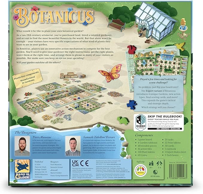 Botanicus Board Game - Create Your Botanical Masterpiece! Advanced Family Board Game for Kids &amp Adults Ages 10+ 2-4 Players 45-60 Minute Playtime Made by Hans Im Gluck