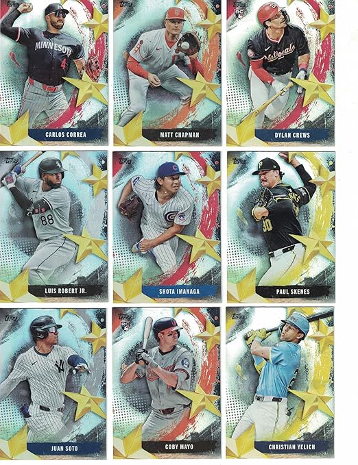 2025 Topps Baseball (Series 1) Stars of MLB Complete Insert Set (1-30) *Plus* The 2025 Topps (Series 1) NL/AL League Leader Set of (10) Cards! Loaded with Star Players!