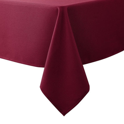 Biscaynebay Textured Fabric Rectangle Christmas Tablecloths 90x156 Inch, Gold Water Resistant Tablecloths for Dining, Kitchen, Wedding, Parties etc. Machine Washable