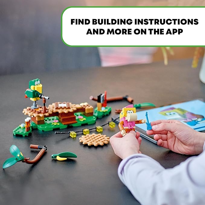 LEGO Super Mario Dixie Kong’s Jungle Jam Expansion Set 71421 Super Mario Gift Set for Boys and Girls Ages 7-9 Buildable Toy Game Featuring 2 Brick Built Super Mario Figures with Musical Accessories