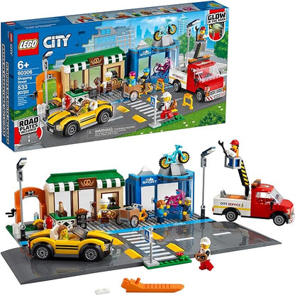 LEGO City Shopping Street 60306 Building Kit Cool Building Toy for Kids New 2021 (533 Pieces)