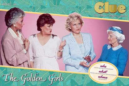 Clue The Golden Girls Board Game | Golden Girls TV Show Themed Game | Solve The Mystery of Who Ate The Lastpiece of Cheesecake |Officially Licensed Golden Girls Merchandise | Themed Clue Mystery Game